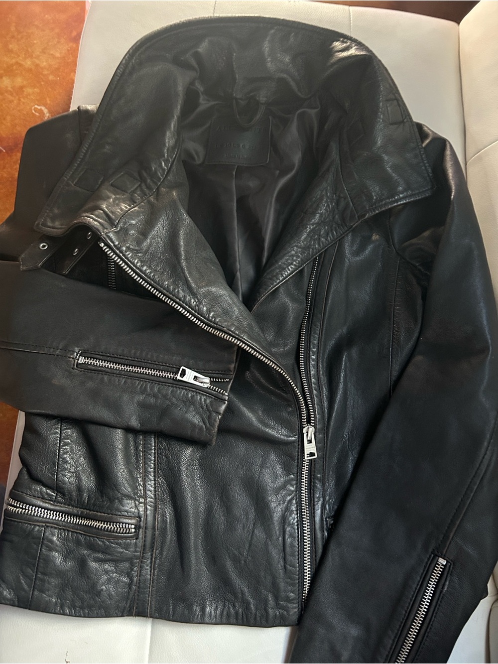 All Saints Black Leather Jacket
